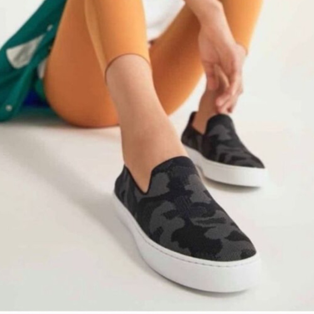 Rothy’s woman’s slip on camo shoes